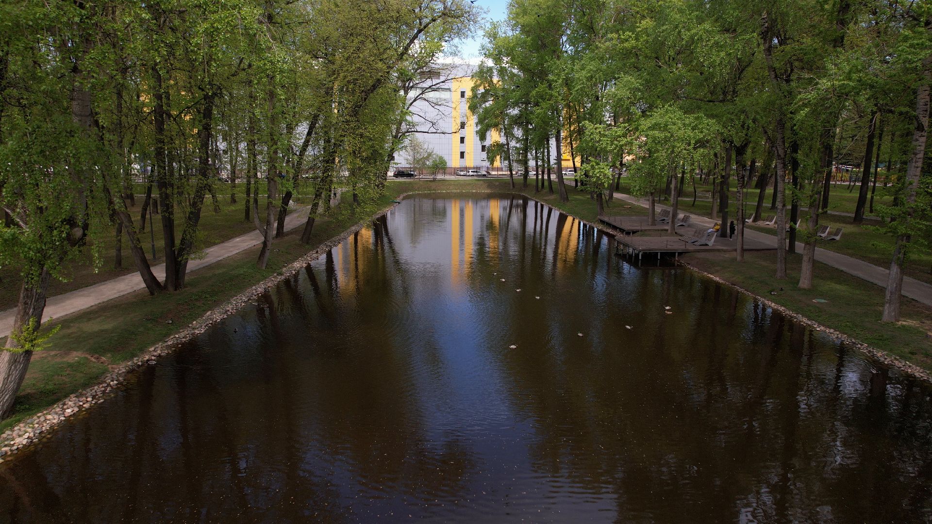 парк, кривякино, воскресенск,видео с коптера,