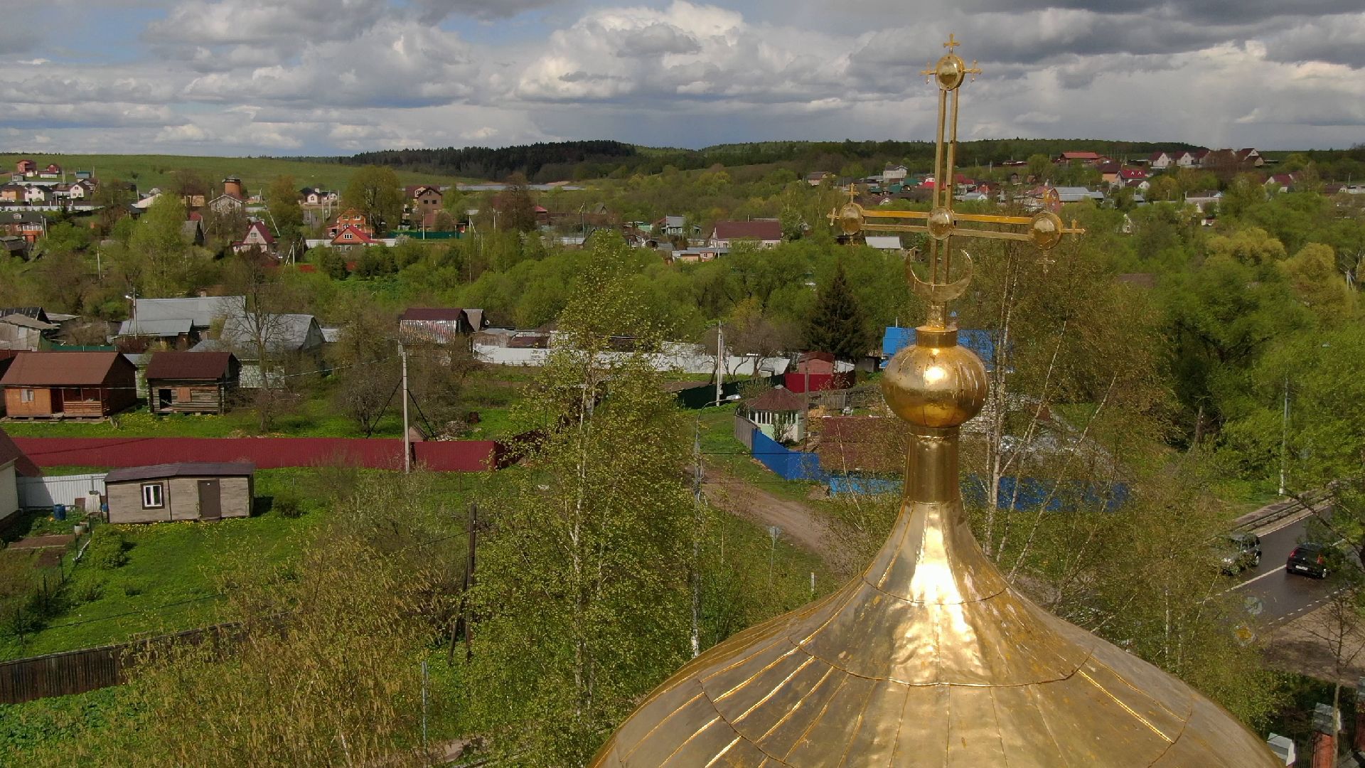 каменское, храм, наро-фоминск,видео с коптера,