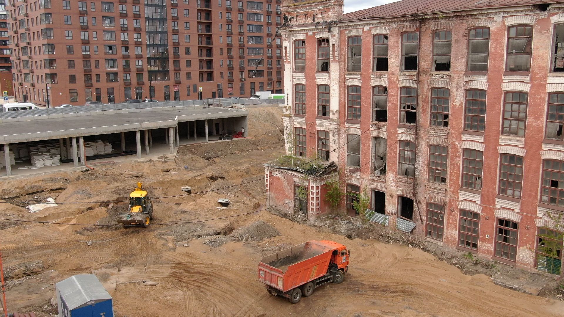 фабрика, наро-фоминск, строительство,видео с коптера,