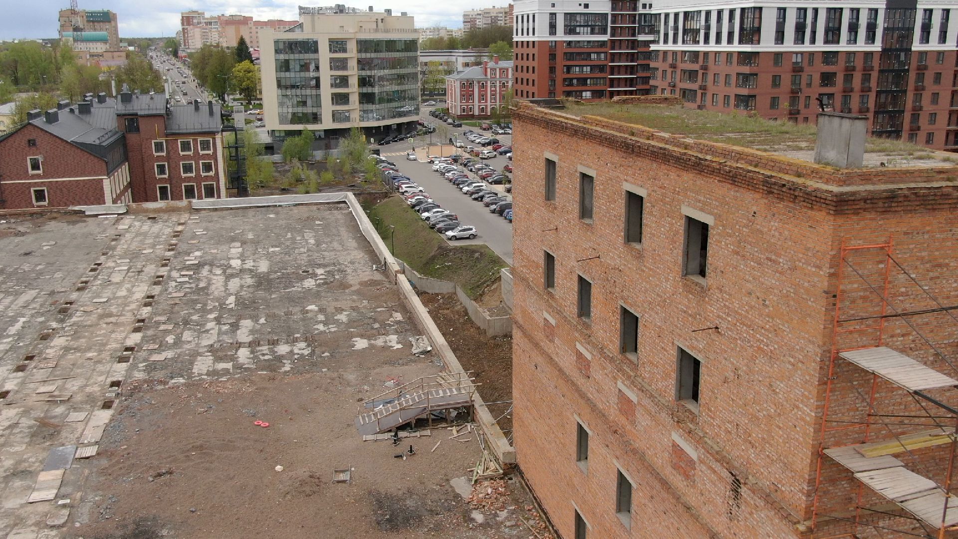 фабрика, наро-фоминск, строительство,видео с коптера,