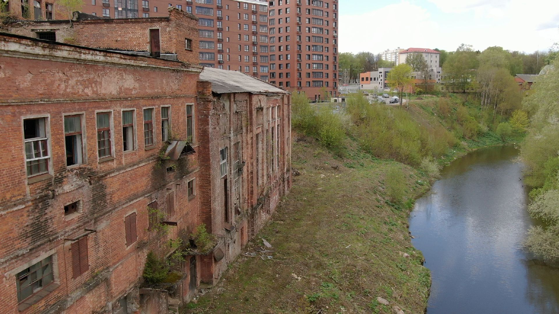 фабрика, наро-фоминск, строительство,видео с коптера,