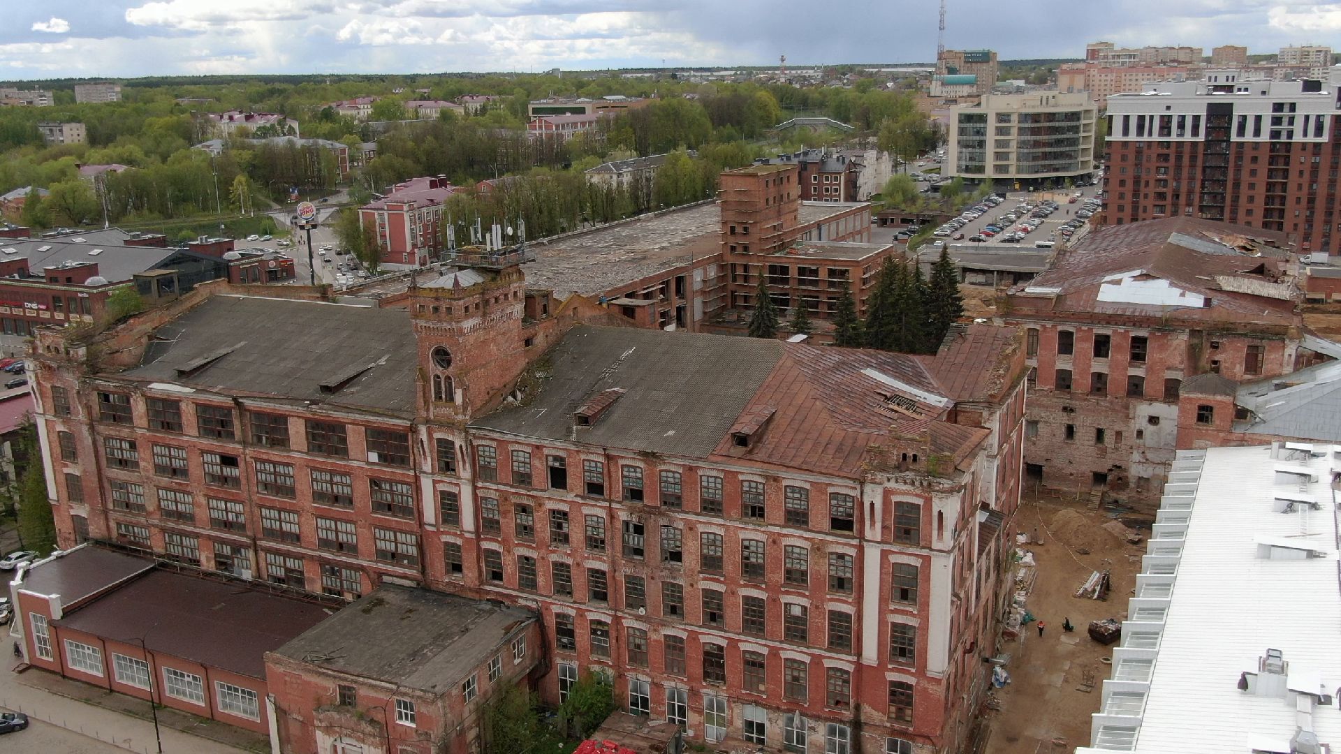 фабрика, наро-фоминск, строительство,видео с коптера,