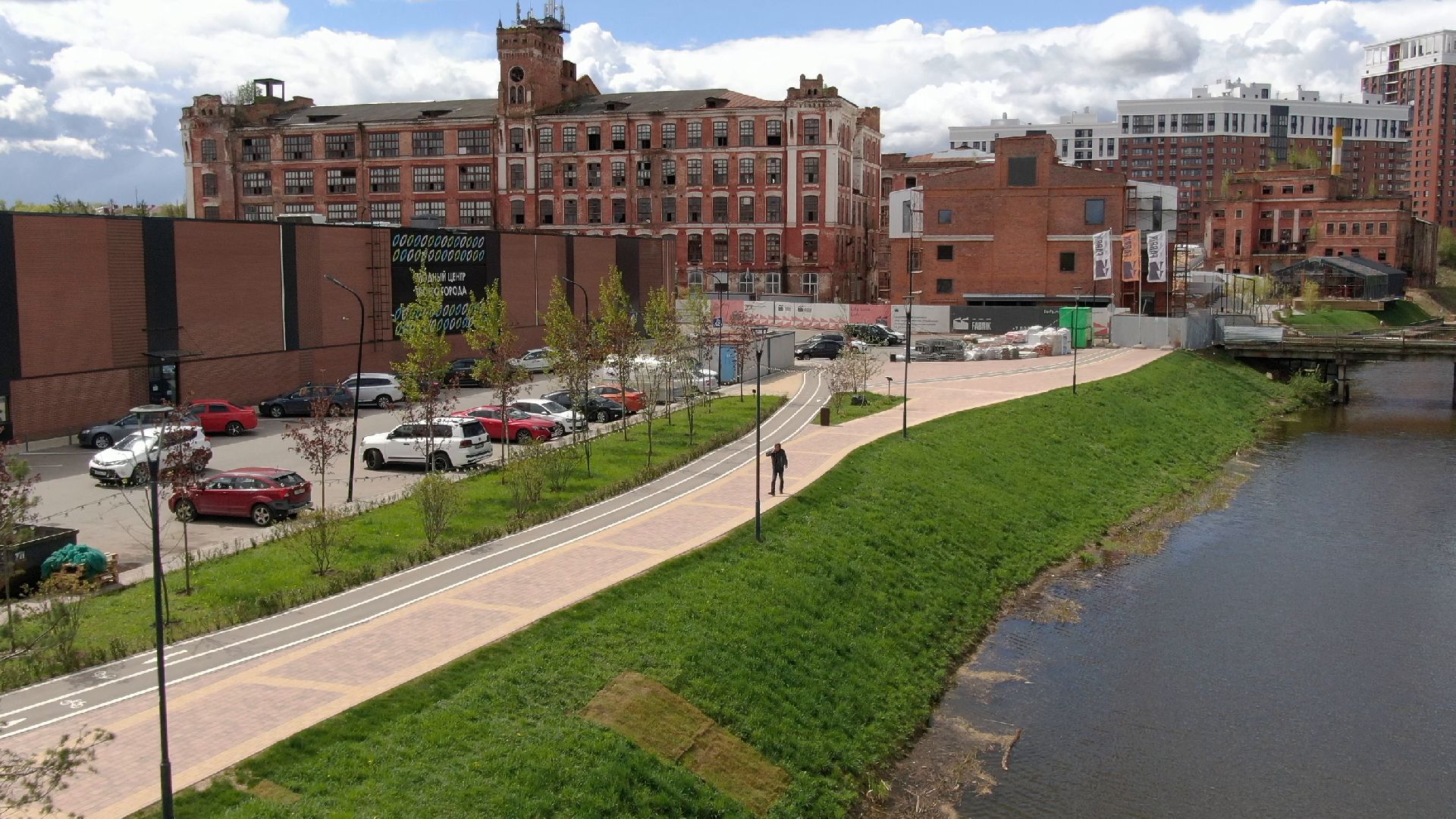 фабрика, наро-фоминск, строительство,видео с коптера,