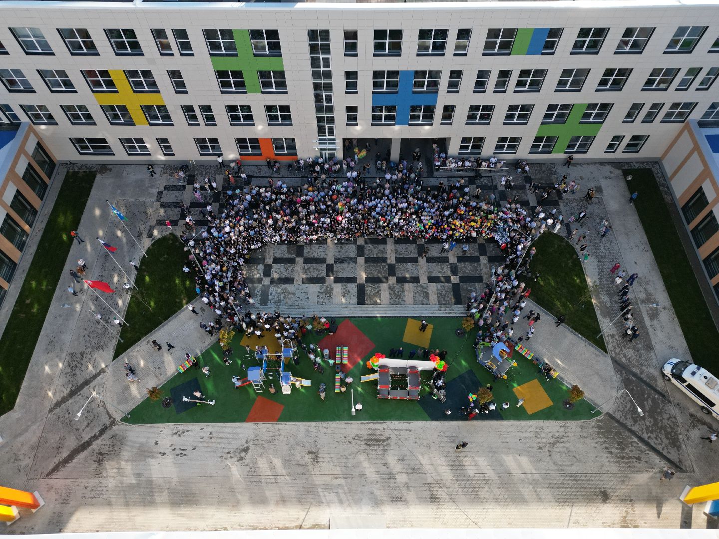 школа, одинцово, багратион,видео с коптера,