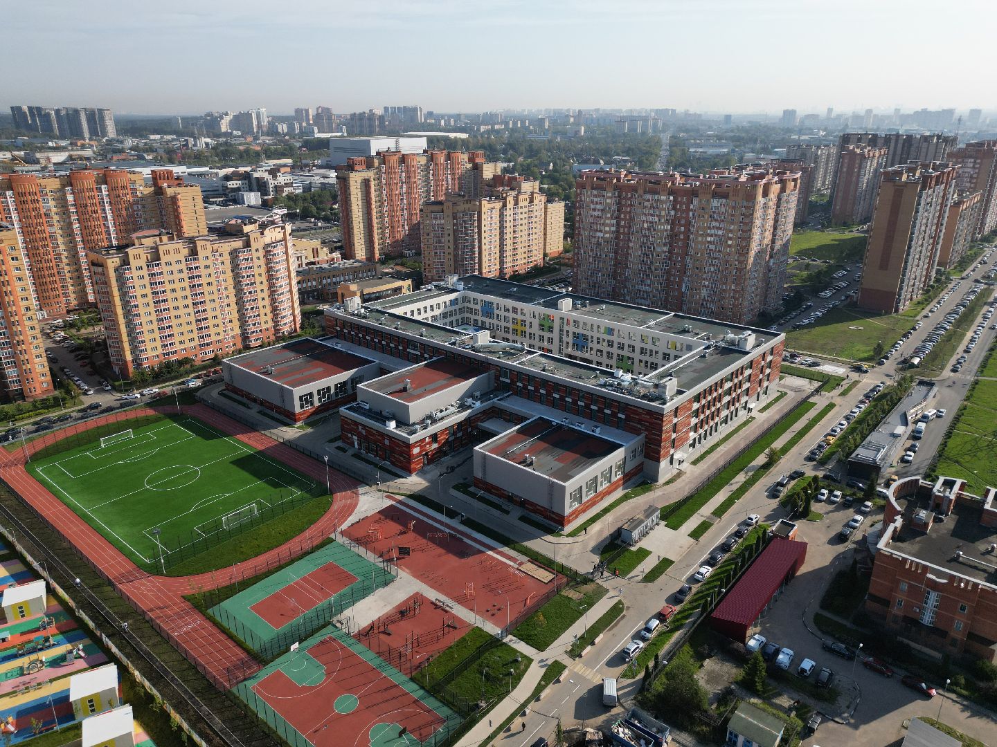 школа, одинцово, багратион,видео с коптера,