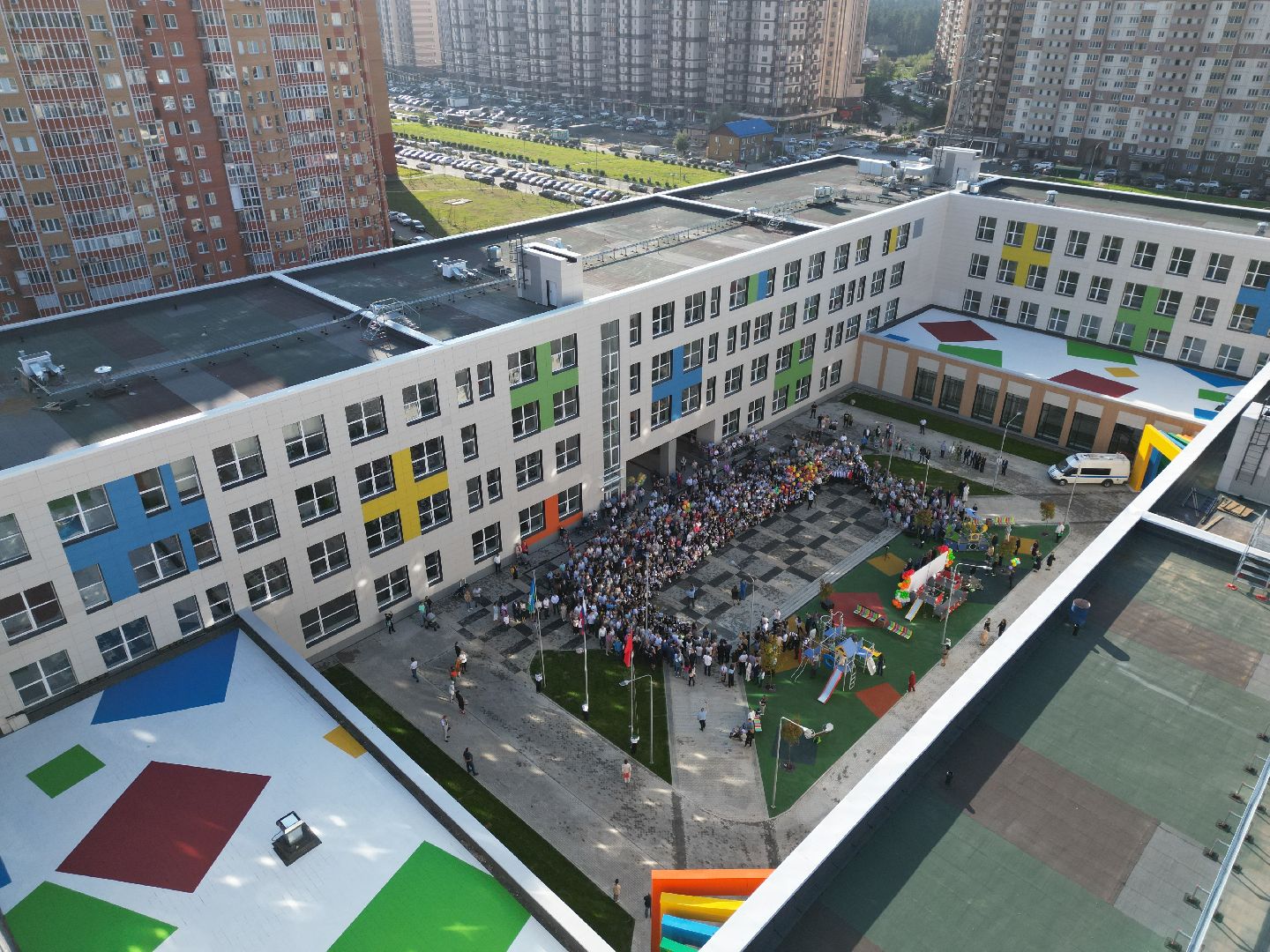 школа, одинцово, багратион,видео с коптера,