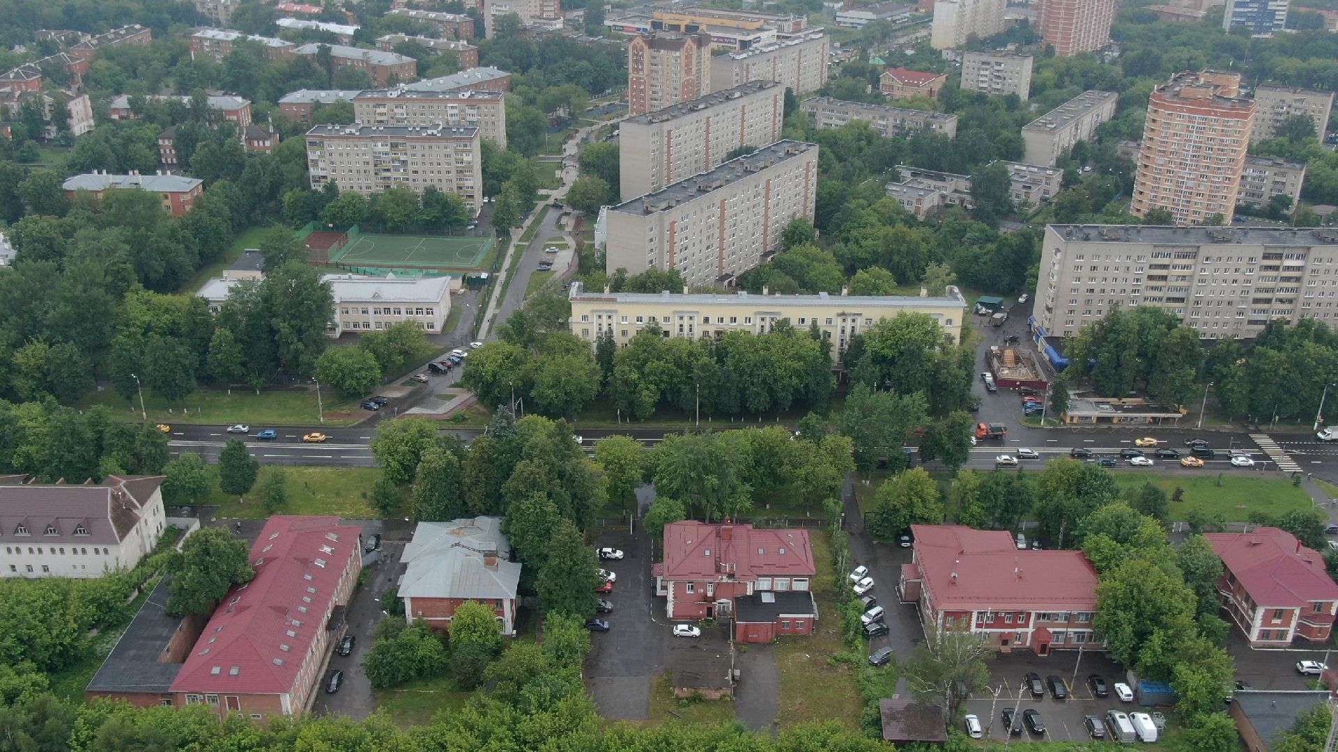 зингер, памятник, подольск,видео с коптера,
