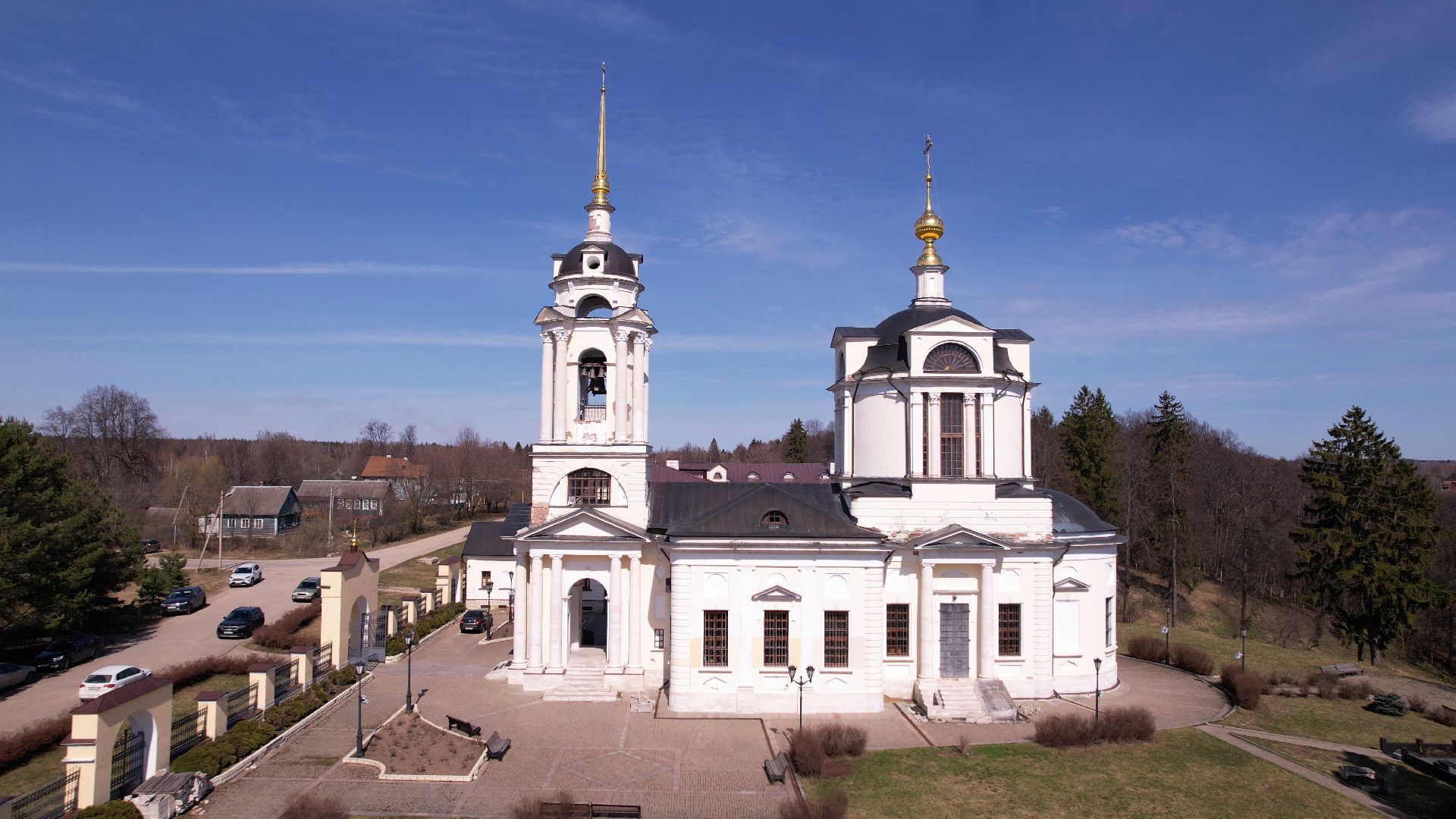 церковь, руза,видео с коптера,