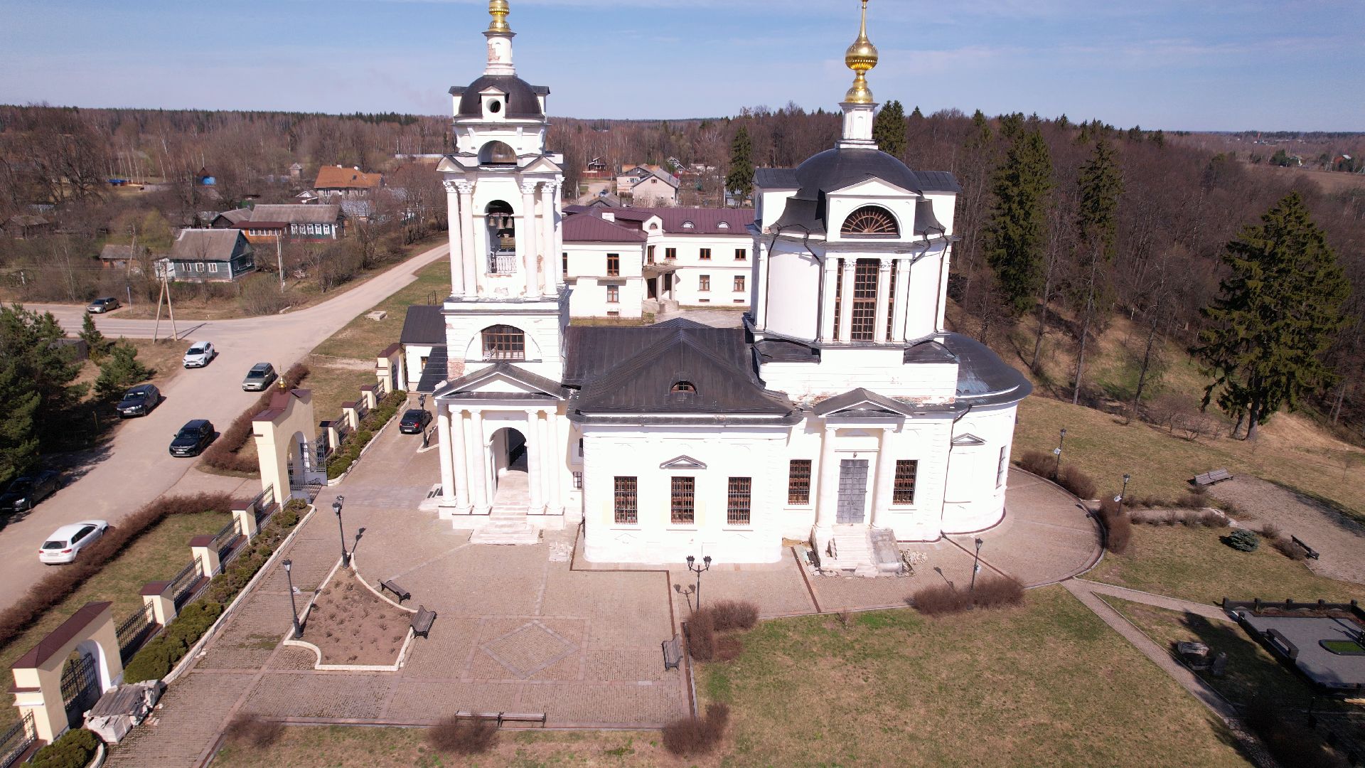 церковь, руза,видео с коптера,