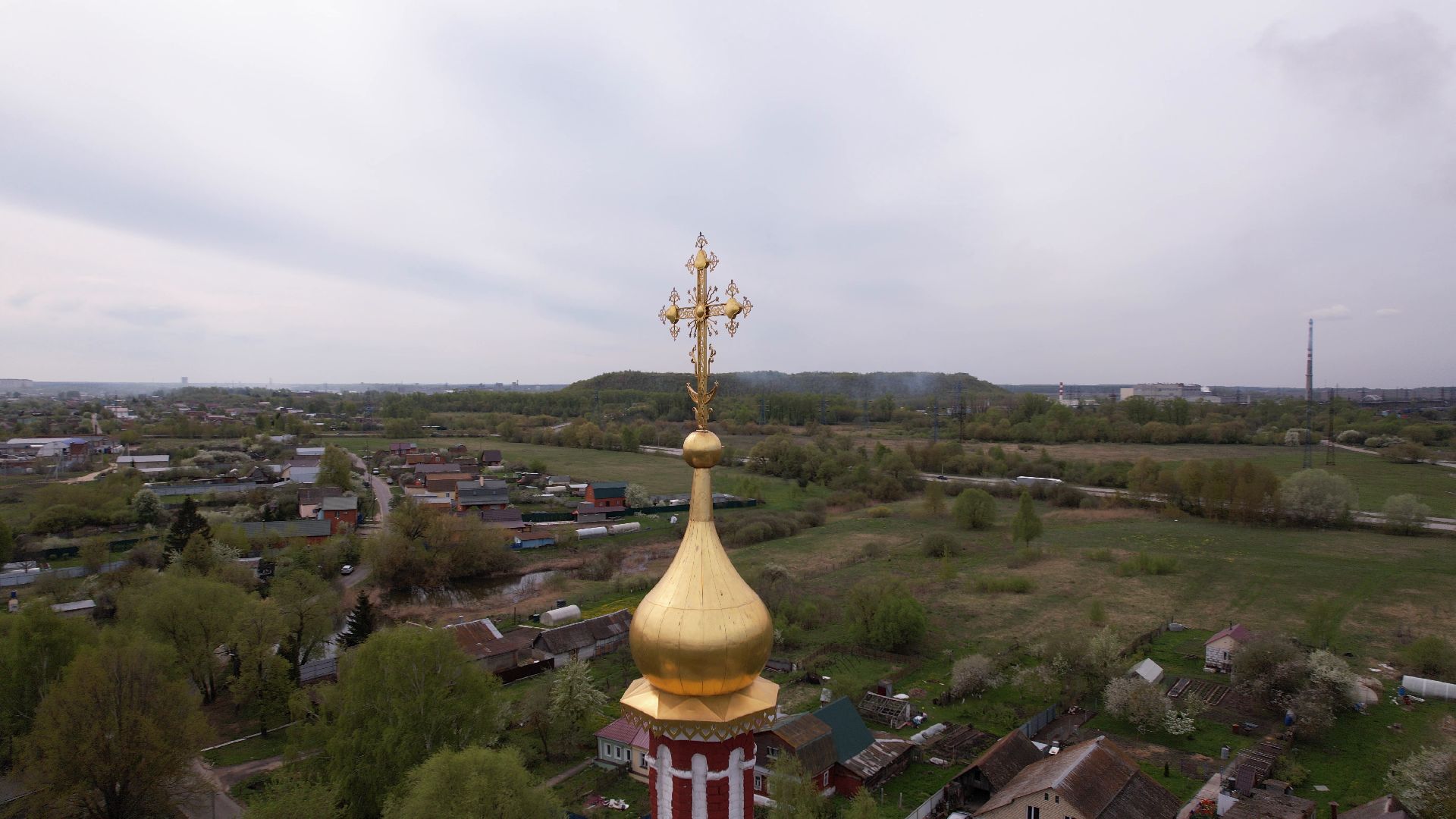 воскресенск, церковь, храм,видео с коптера,