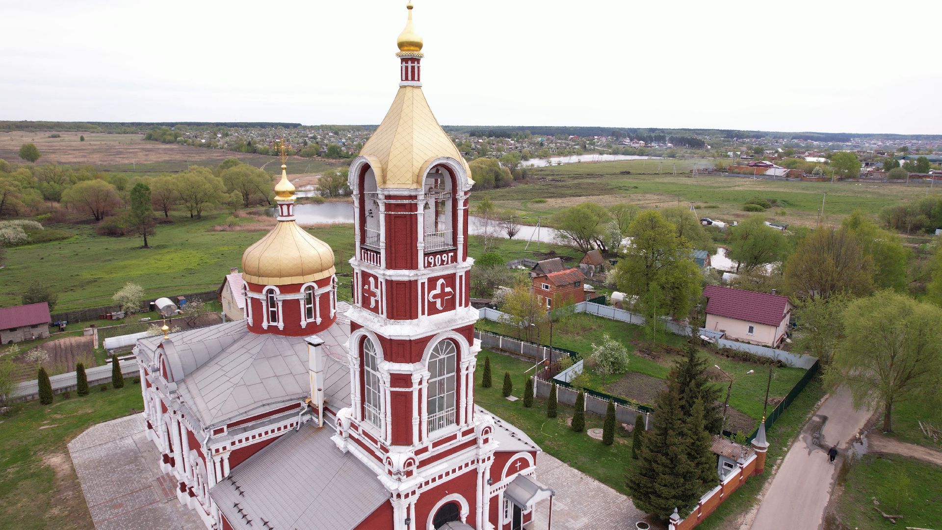 воскресенск, церковь, храм,видео с коптера,