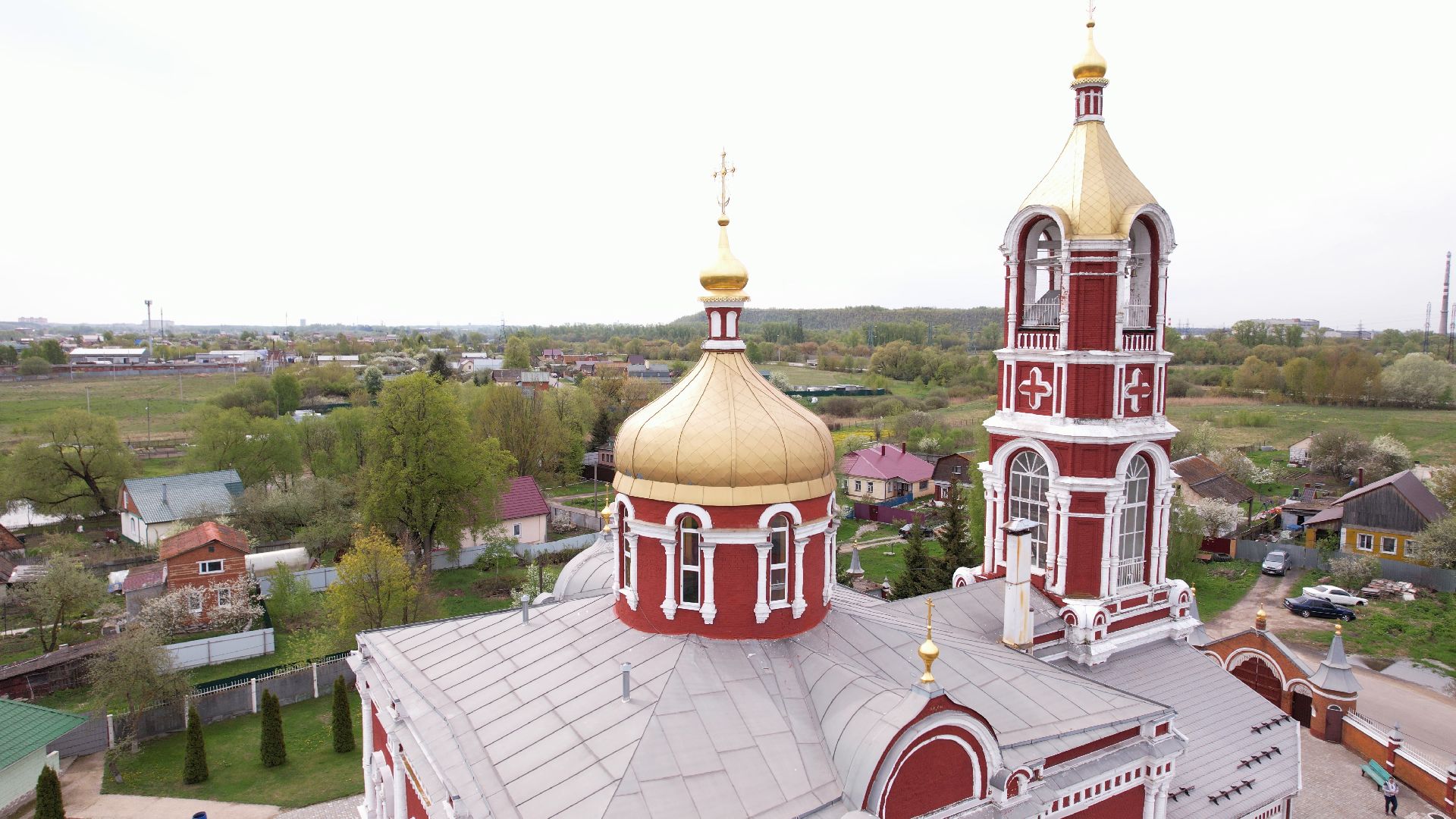 воскресенск, церковь, храм,видео с коптера,