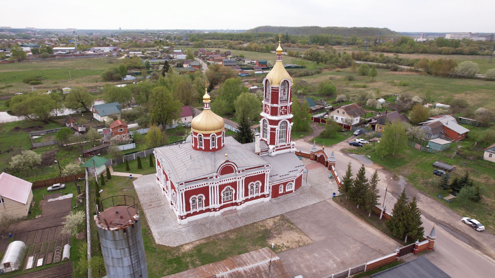 воскресенск, церковь, храм,видео с коптера,