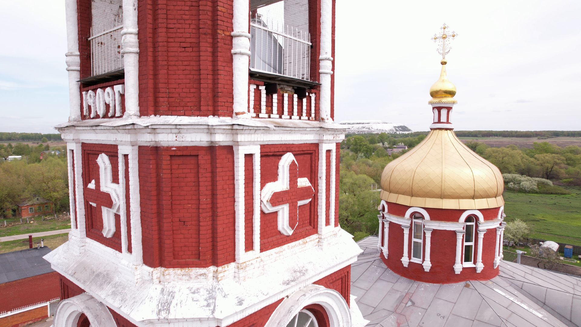 воскресенск, церковь, храм,видео с коптера,