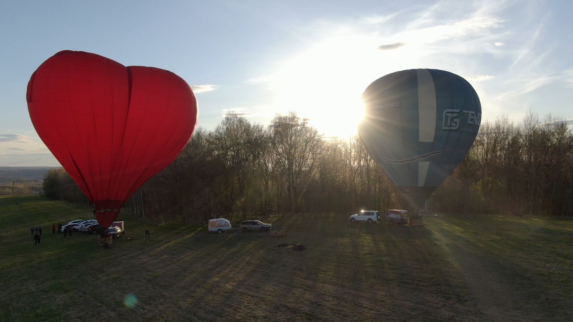 воздушный шар, дмитров, аэроклуб,видео с коптера,