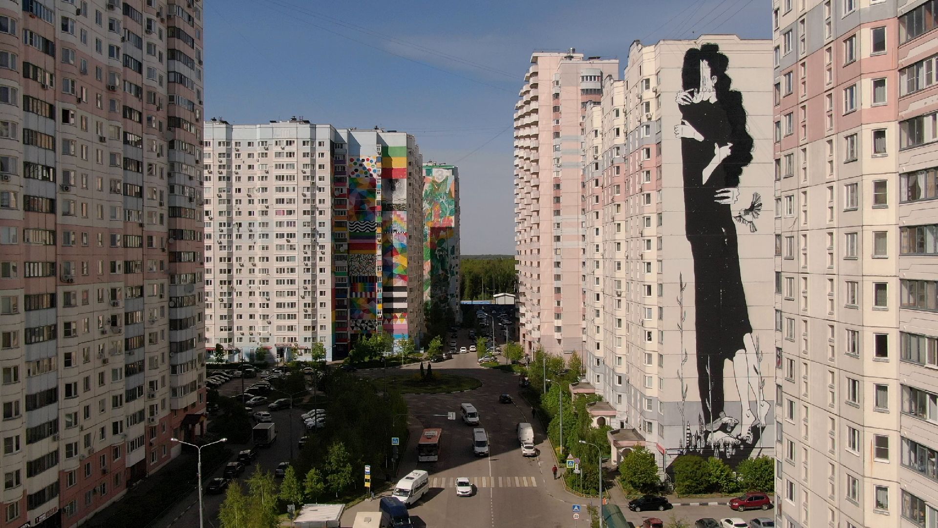 мурал, живопись, стрит арт, одинцово,видео с коптера,