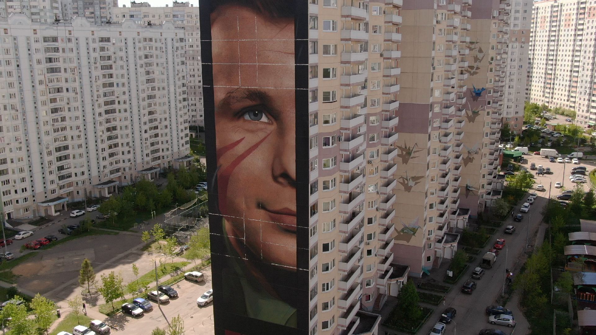 мурал, живопись, стрит арт, одинцово,видео с коптера,