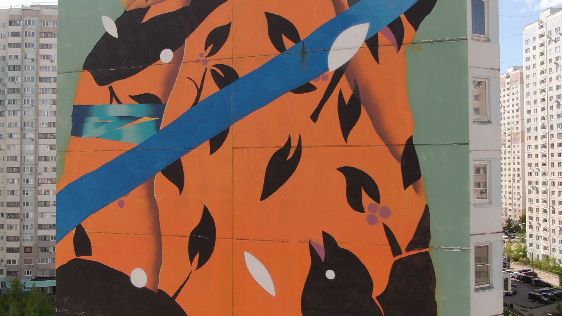 мурал, живопись, стрит арт, одинцово,видео с коптера,