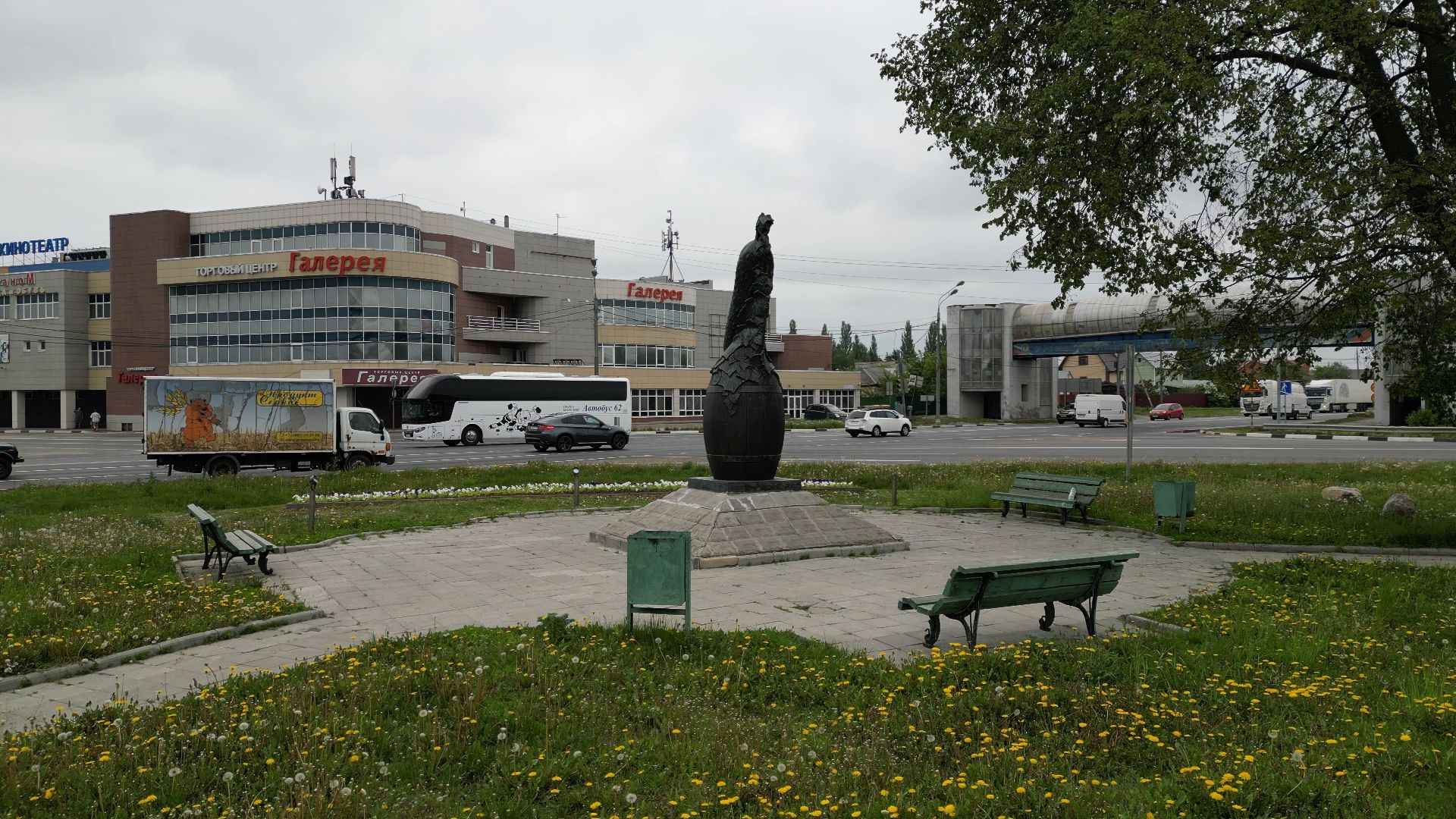 памятник, огурец, луховицы,видео с коптера,