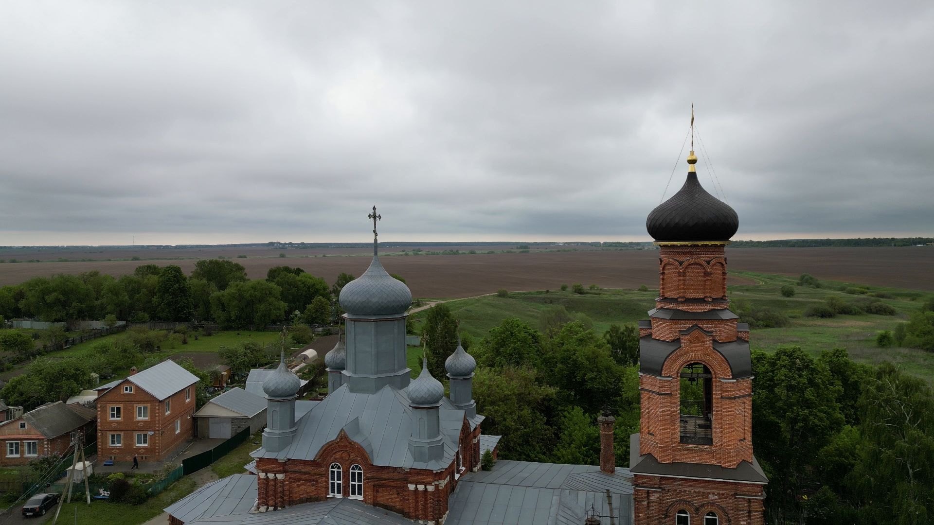 храм, паустовский, луховицы,видео с коптера,