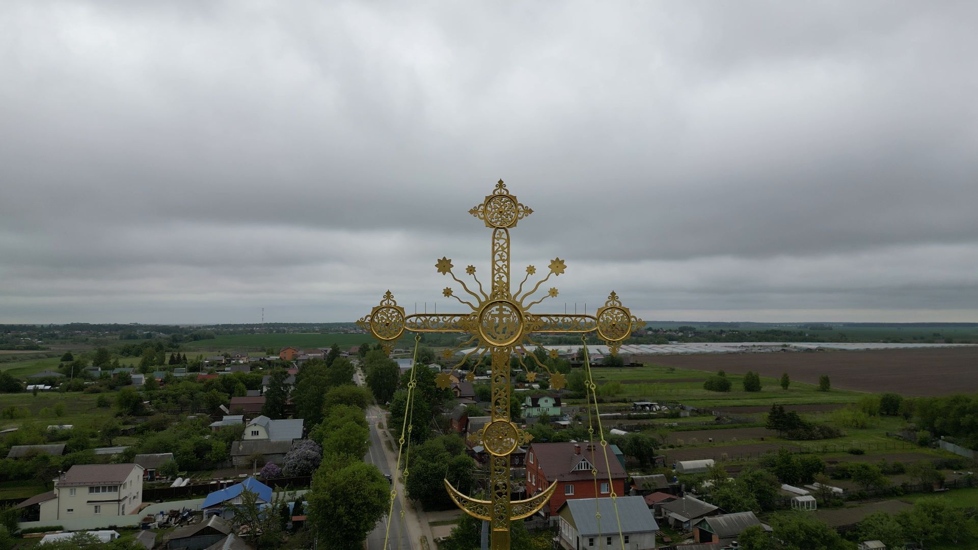 храм, паустовский, луховицы,видео с коптера,