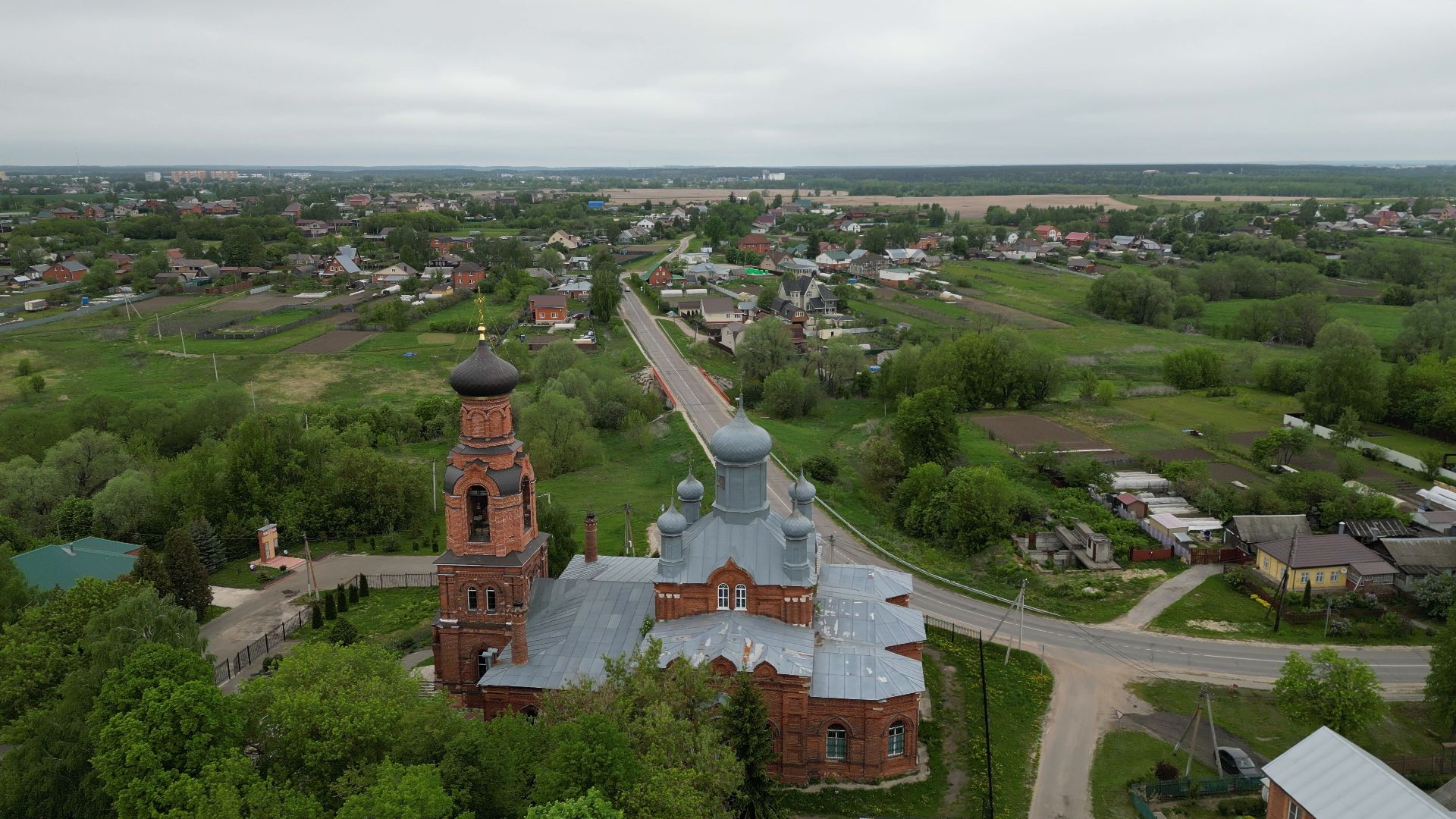 храм, паустовский, луховицы,видео с коптера,