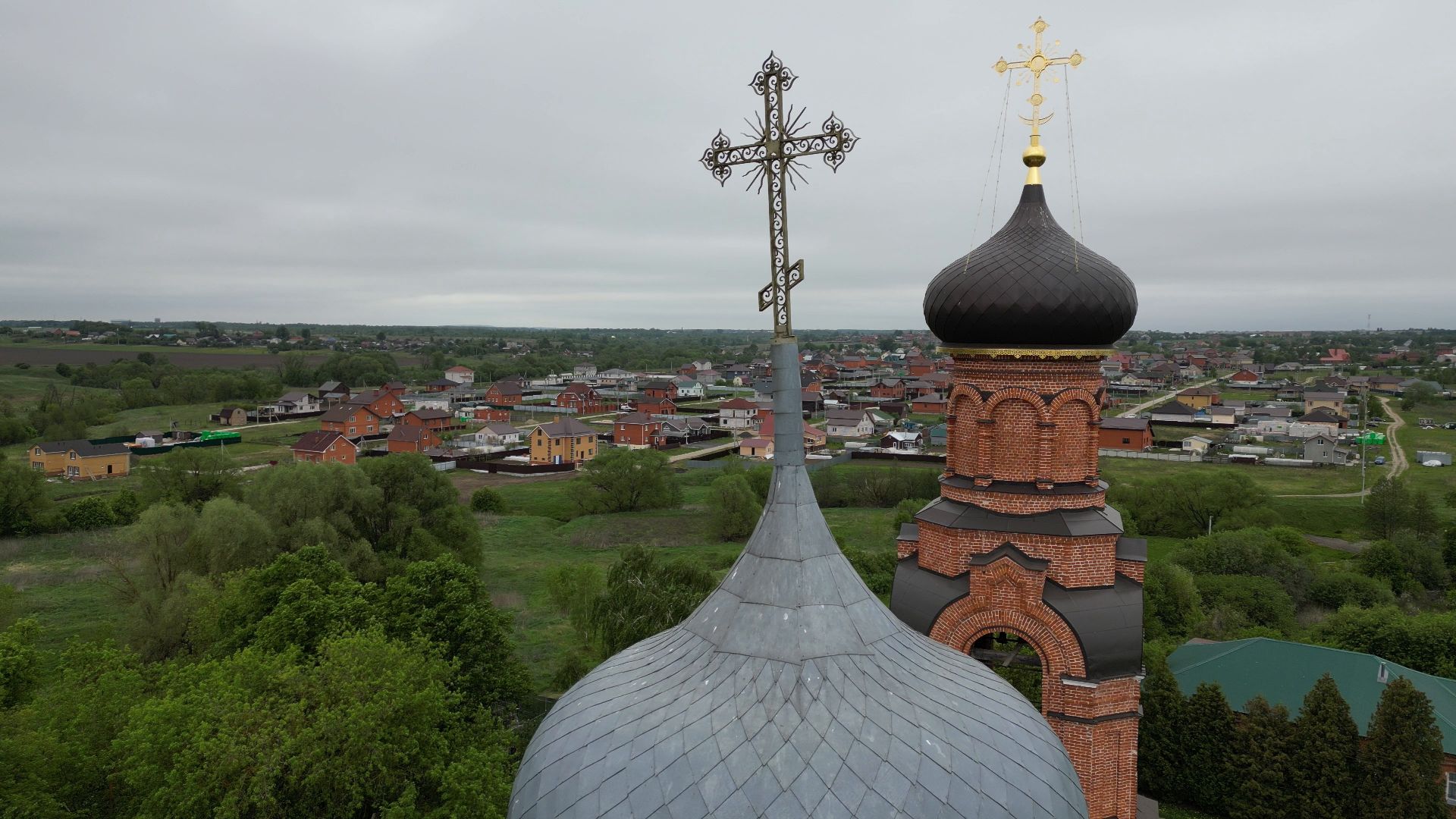 храм, паустовский, луховицы,видео с коптера,