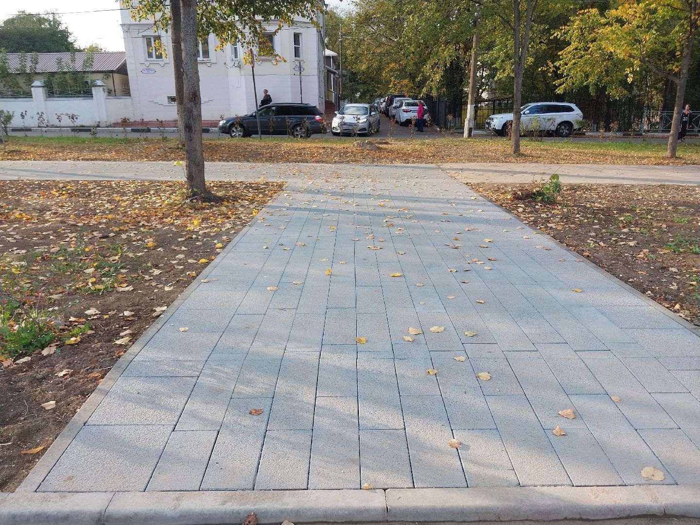 Коломна, сквер, благоустройство, тротуар, плитка,