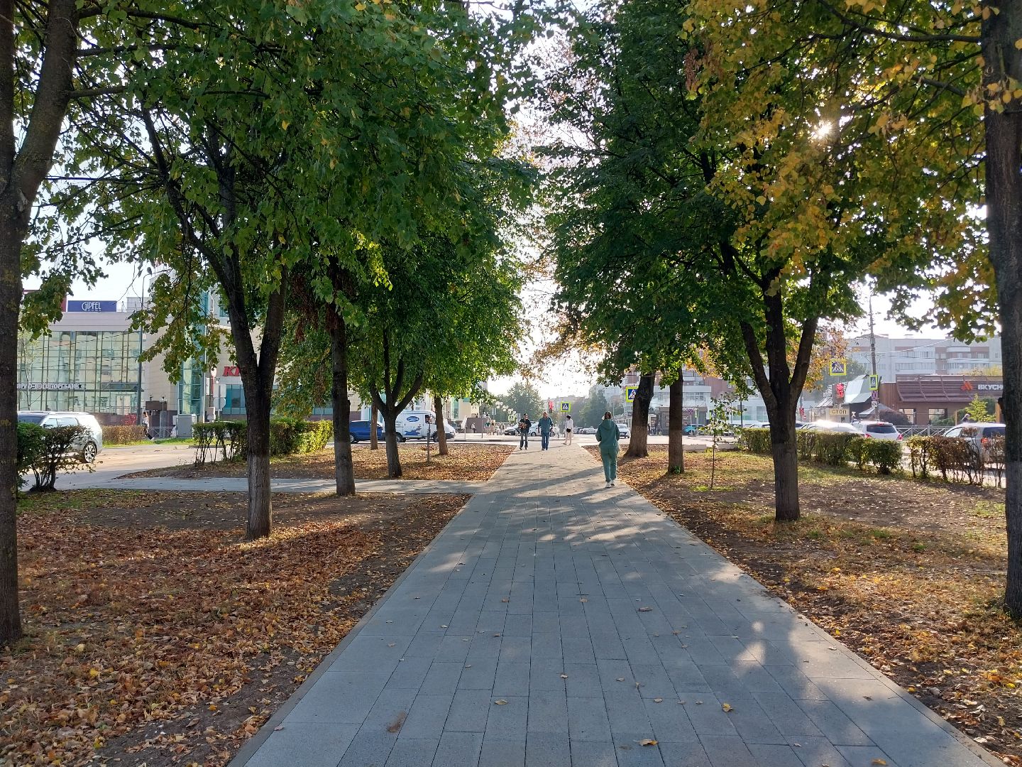 Коломна, сквер, благоустройство, тротуар, плитка,