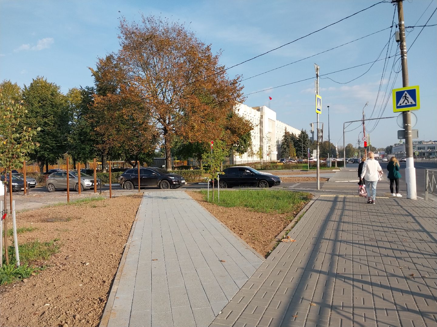 Коломна, сквер, благоустройство, тротуар, плитка,