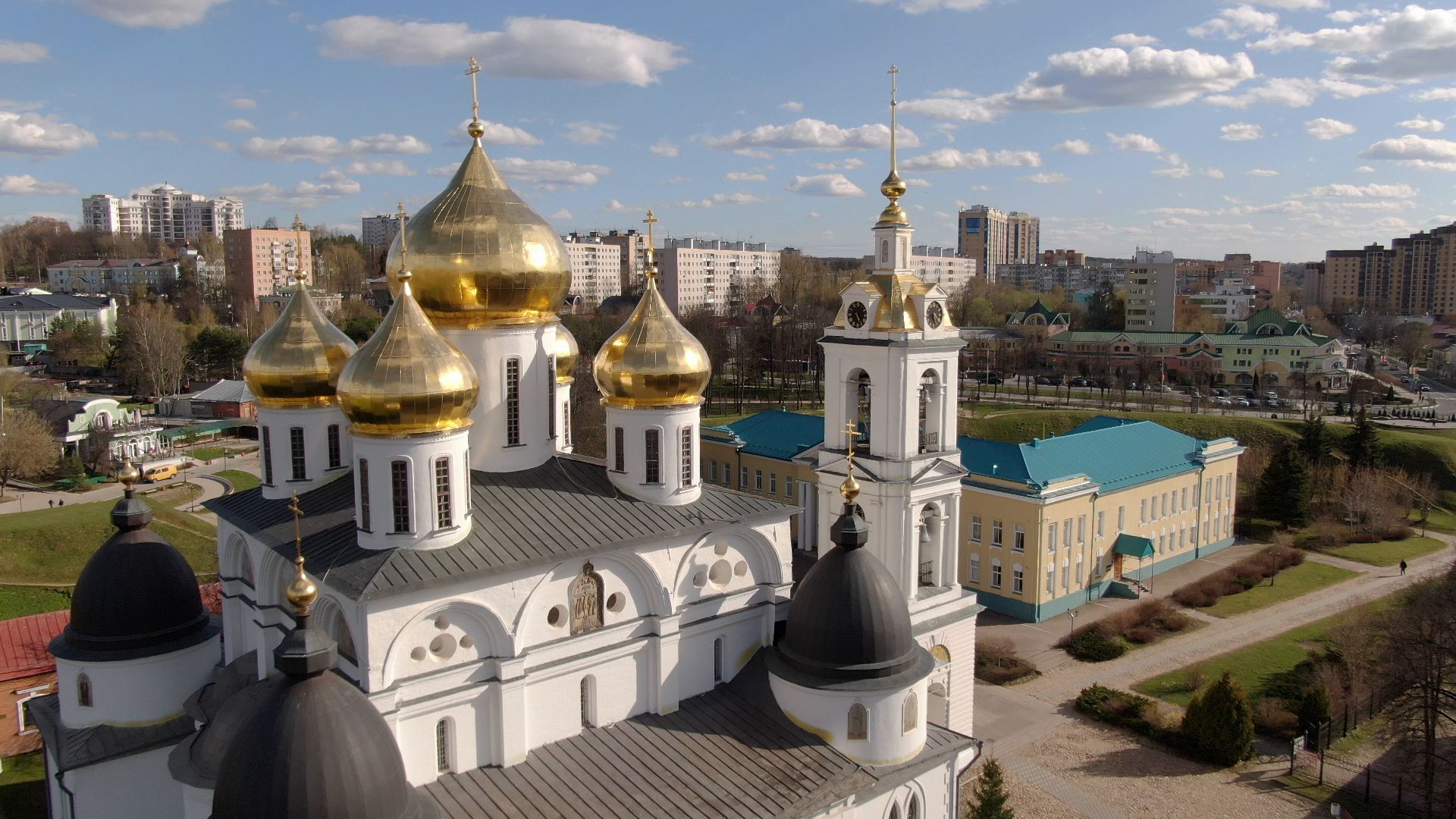 памятник, дмитров, кремль,видео с коптера,