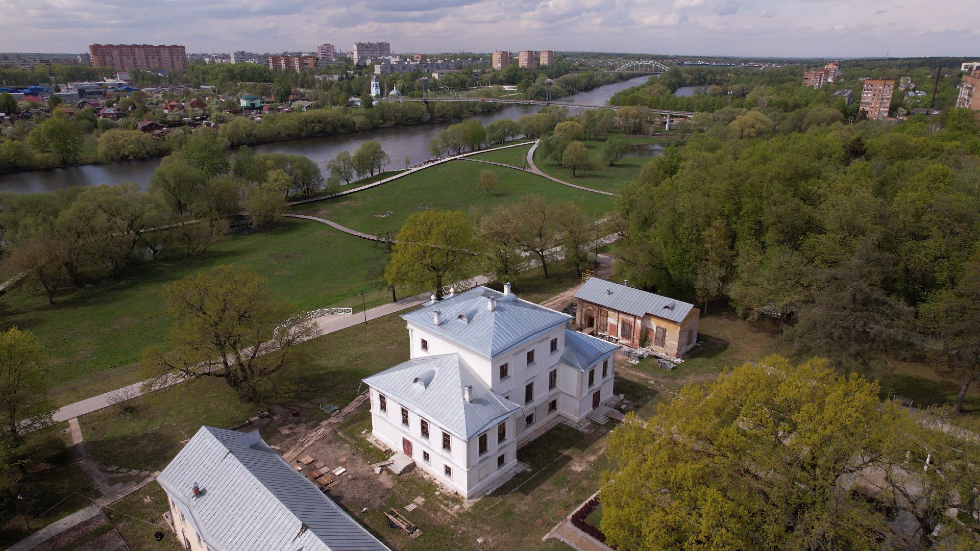 лажечников, воскресенск, усадьба,видео с коптера,