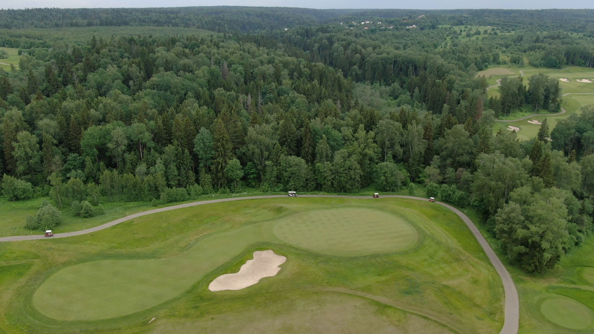 дмитров, гольф, поля,видео с коптера,