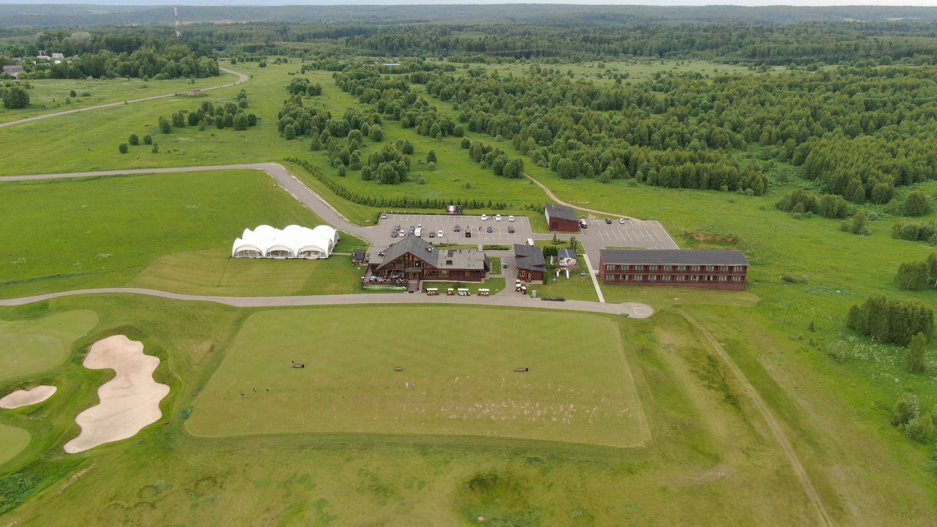 дмитров, гольф, поля,видео с коптера,