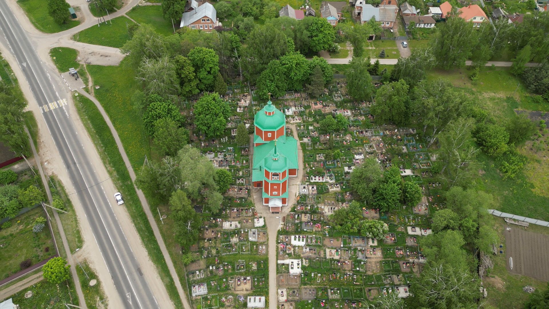 храм, икона, луховицы,видео с коптера,