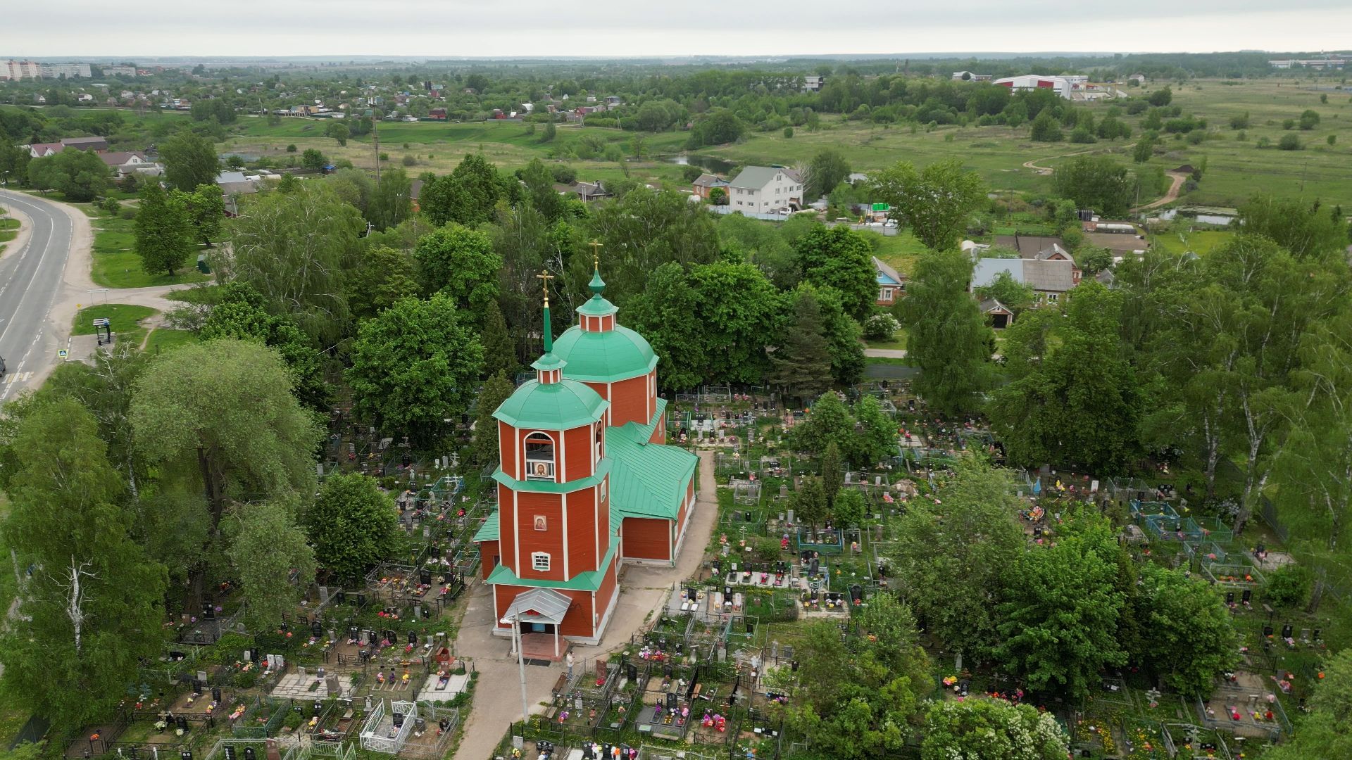 храм, икона, луховицы,видео с коптера,