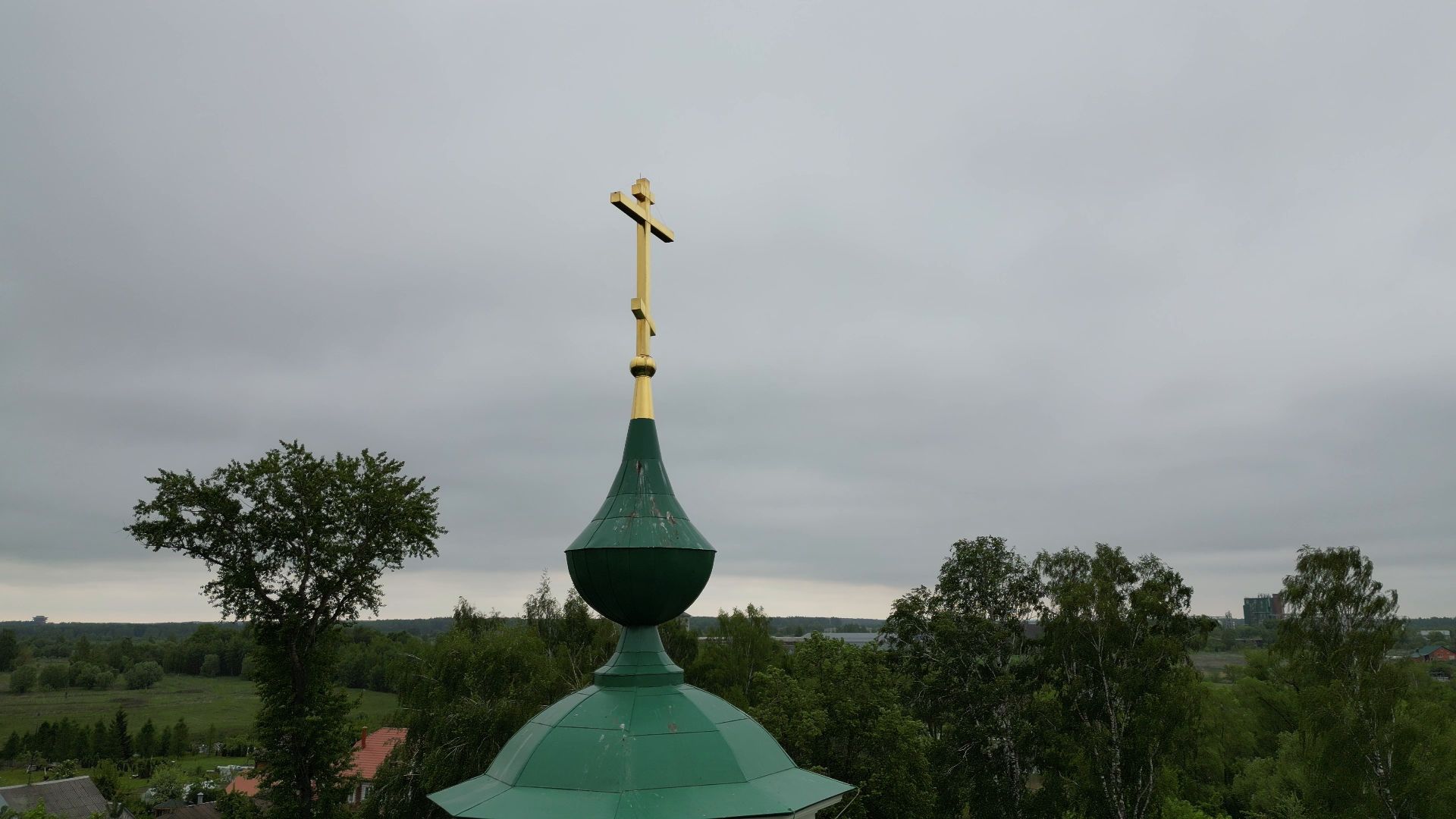 храм, икона, луховицы,видео с коптера,