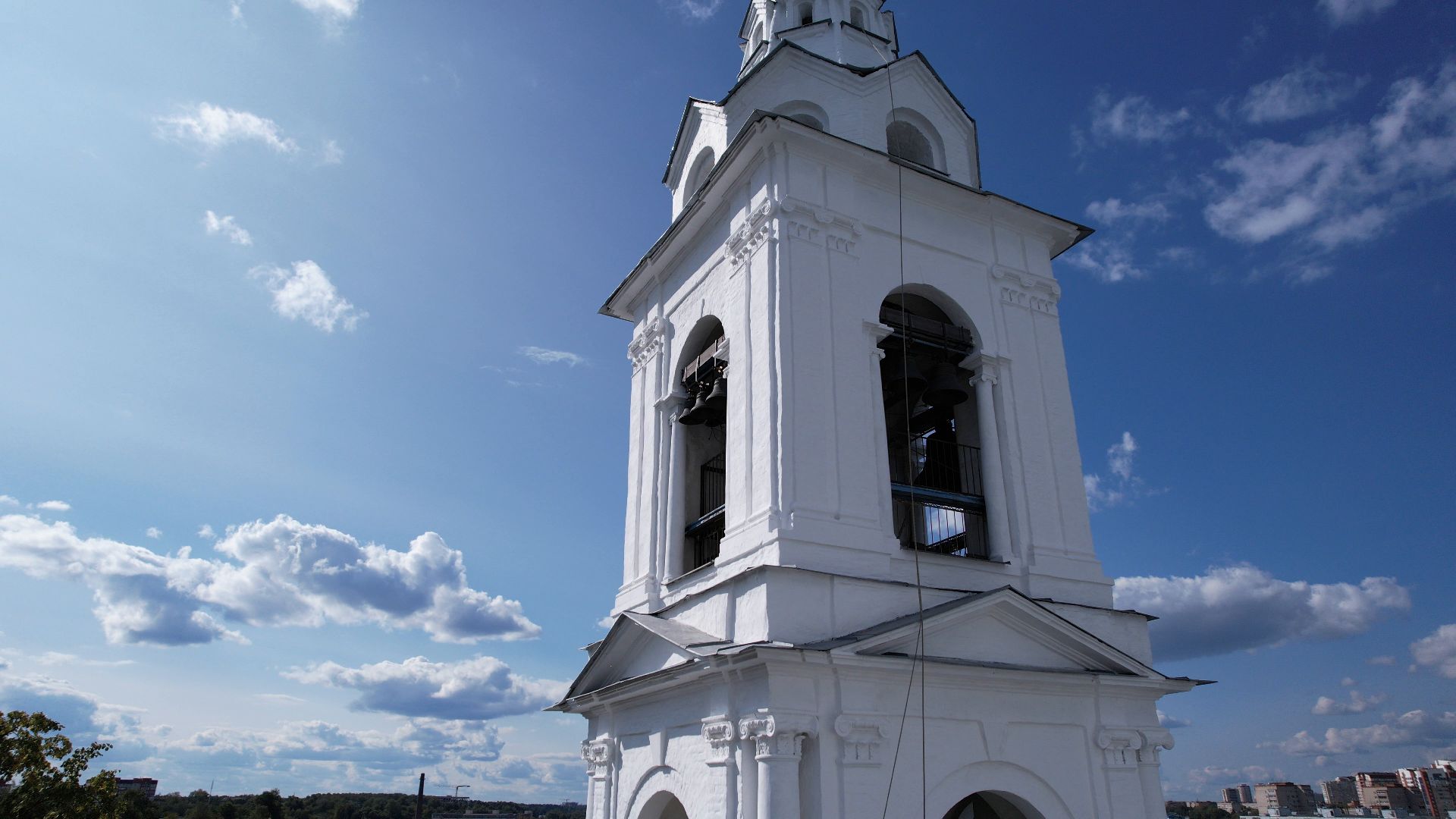 пушкино, храм, реставрация,видео с коптера,