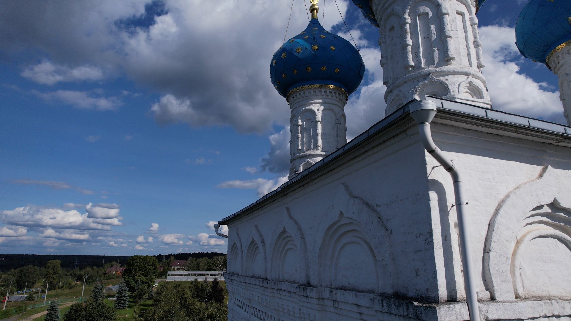 пушкино, храм, реставрация,видео с коптера,