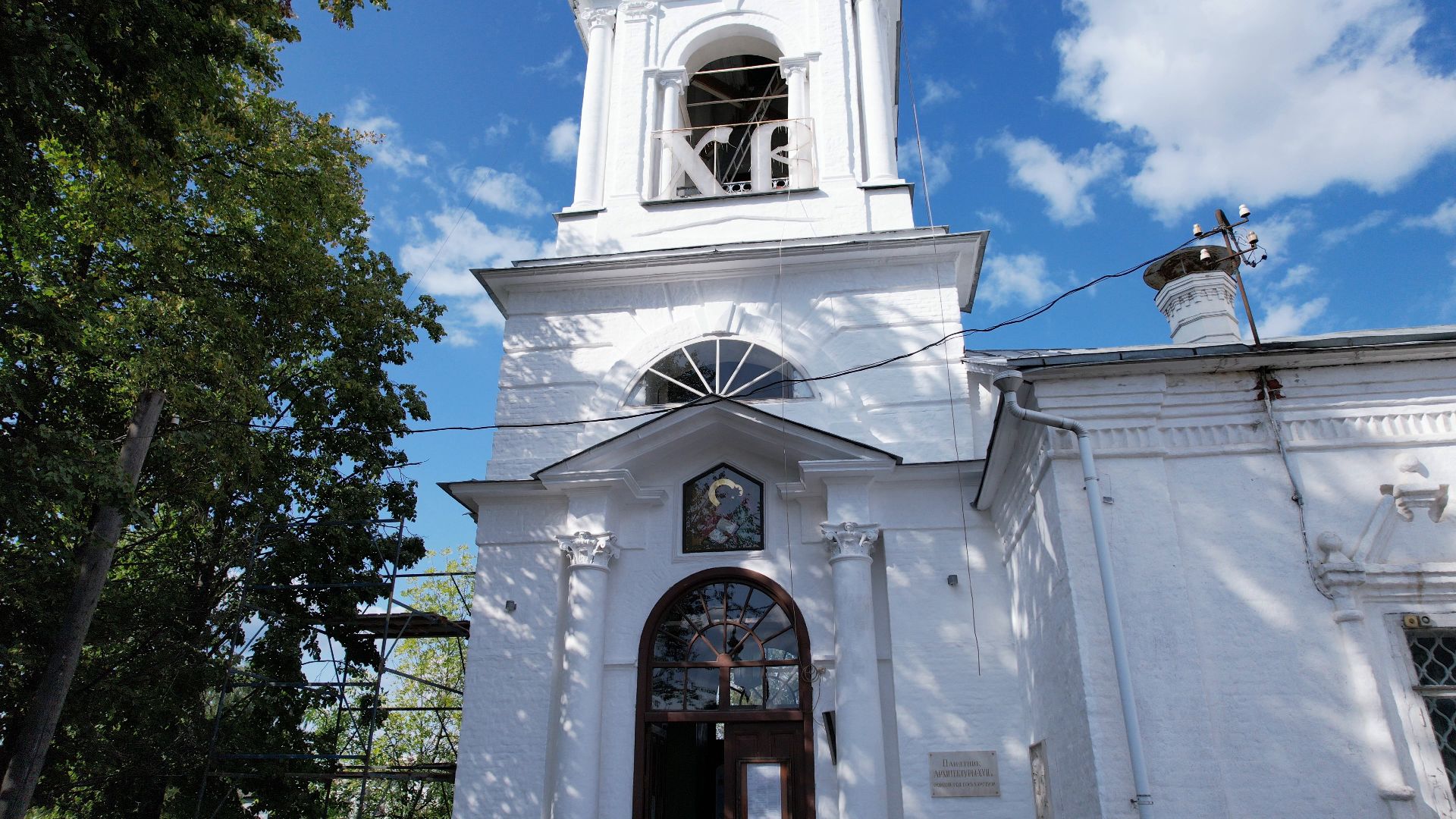 пушкино, храм, реставрация,видео с коптера,