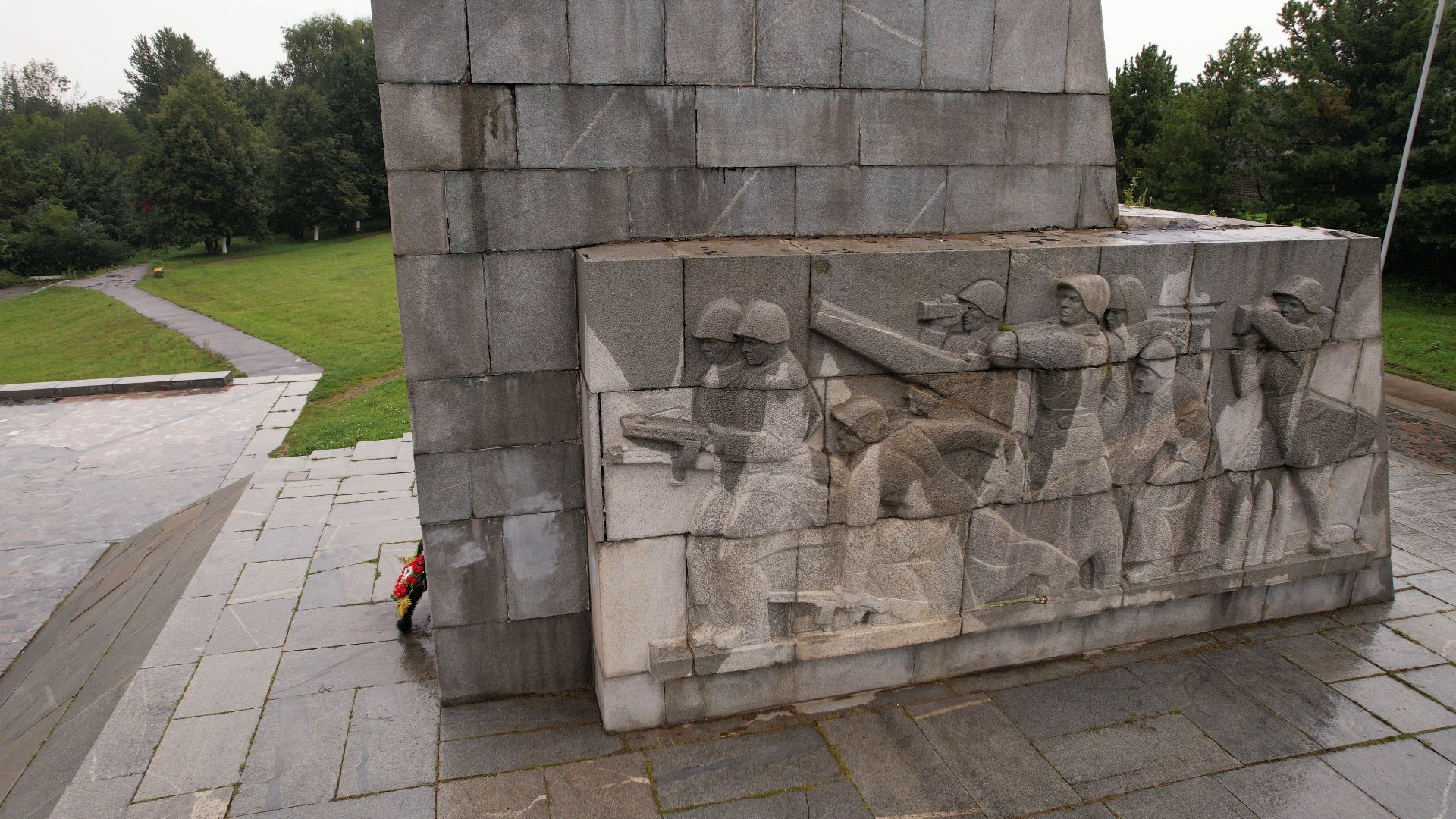 война, вов, яхрома, памятник,видео с коптера,