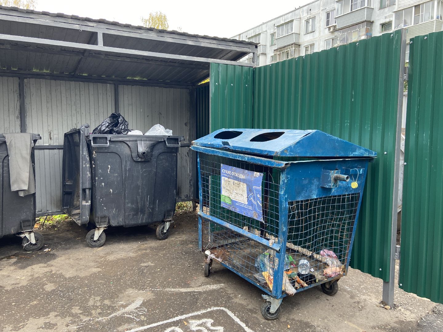 мусор, контейнерная площадка,