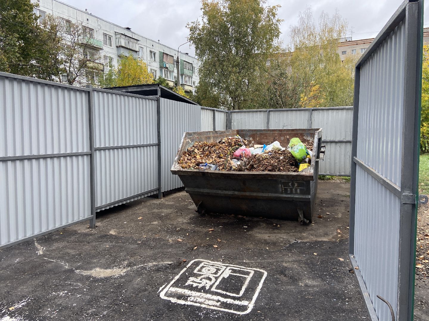 мусор, контейнерная площадка,