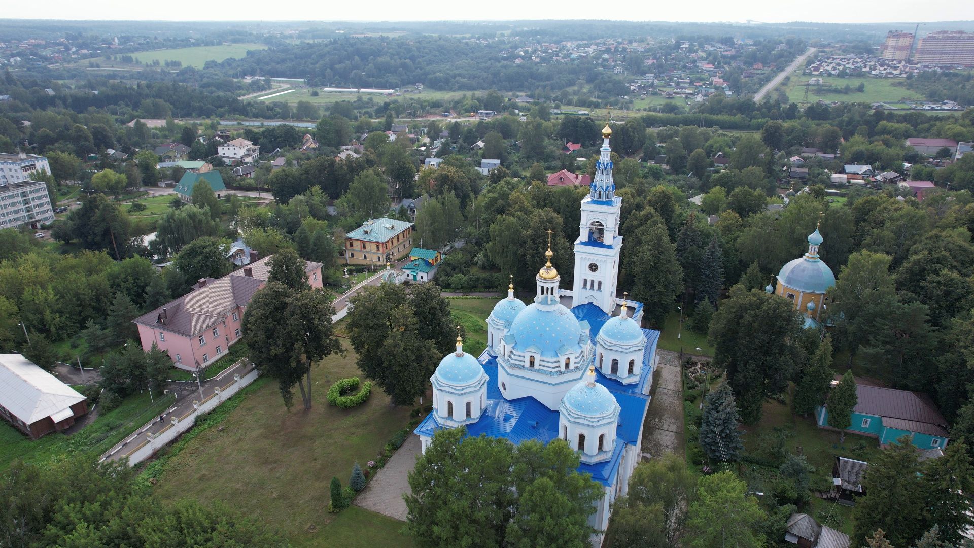 монастырь, архитектура, яхрома,видео с коптера,