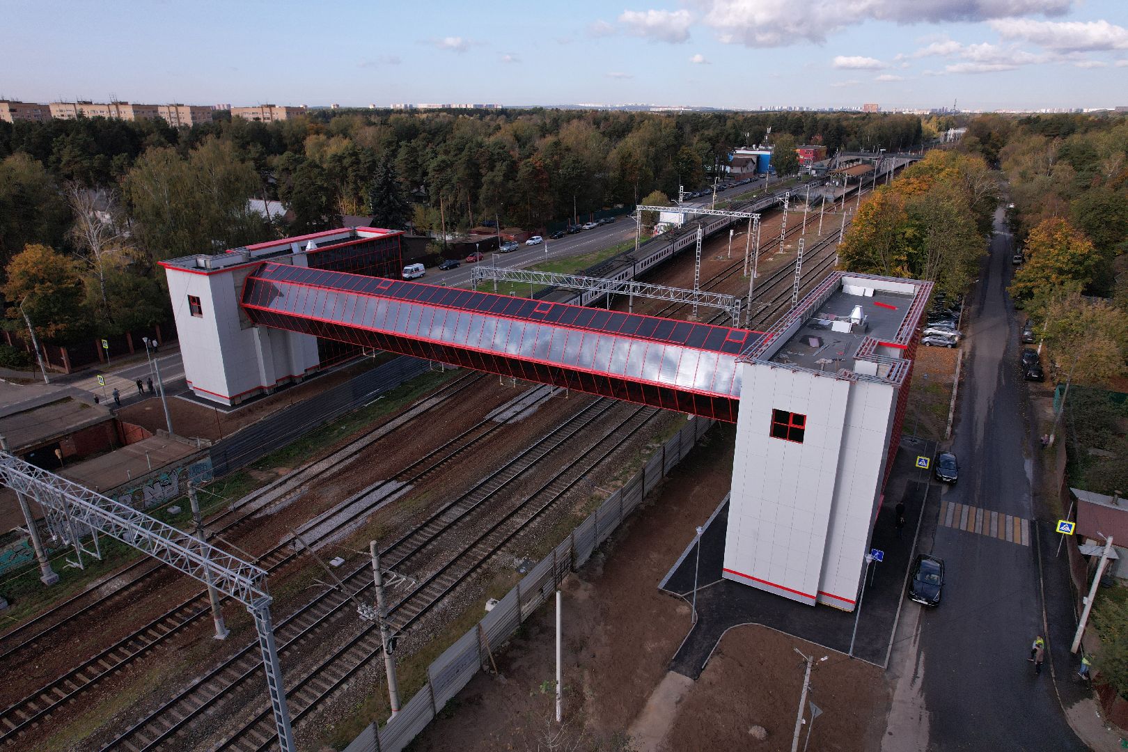 переход, раменское, жд,видео с коптера,