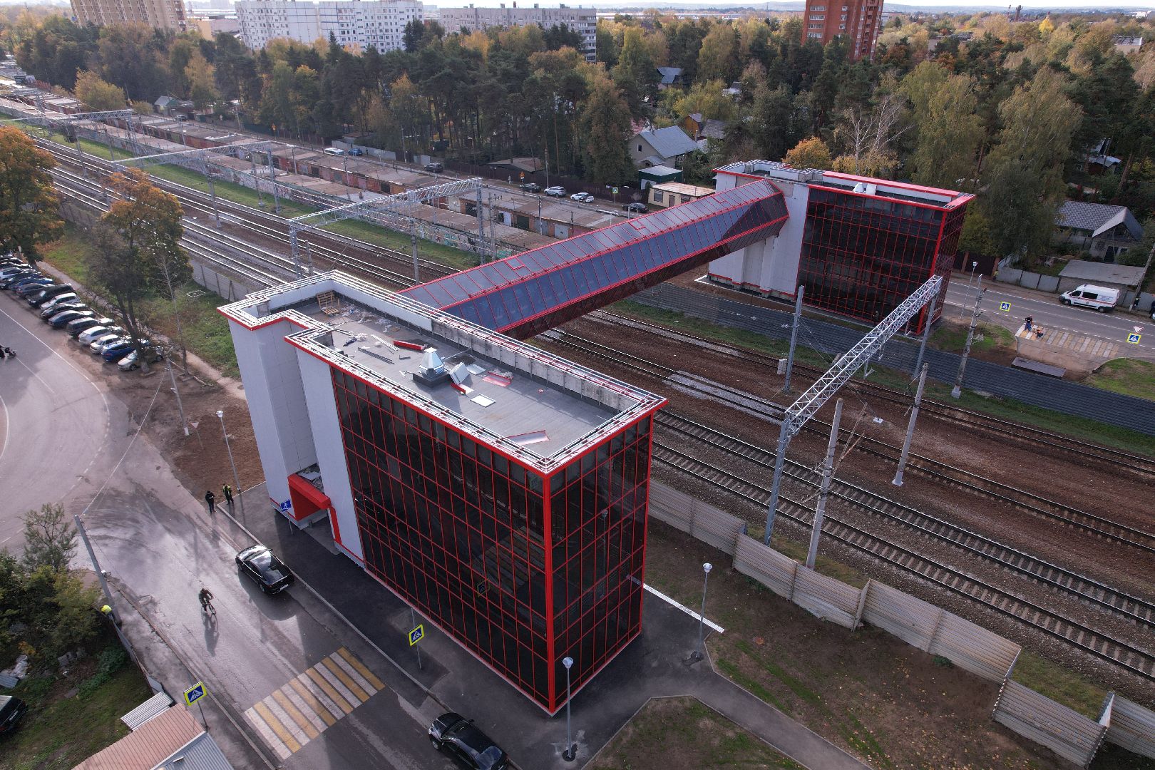 переход, раменское, жд,видео с коптера,