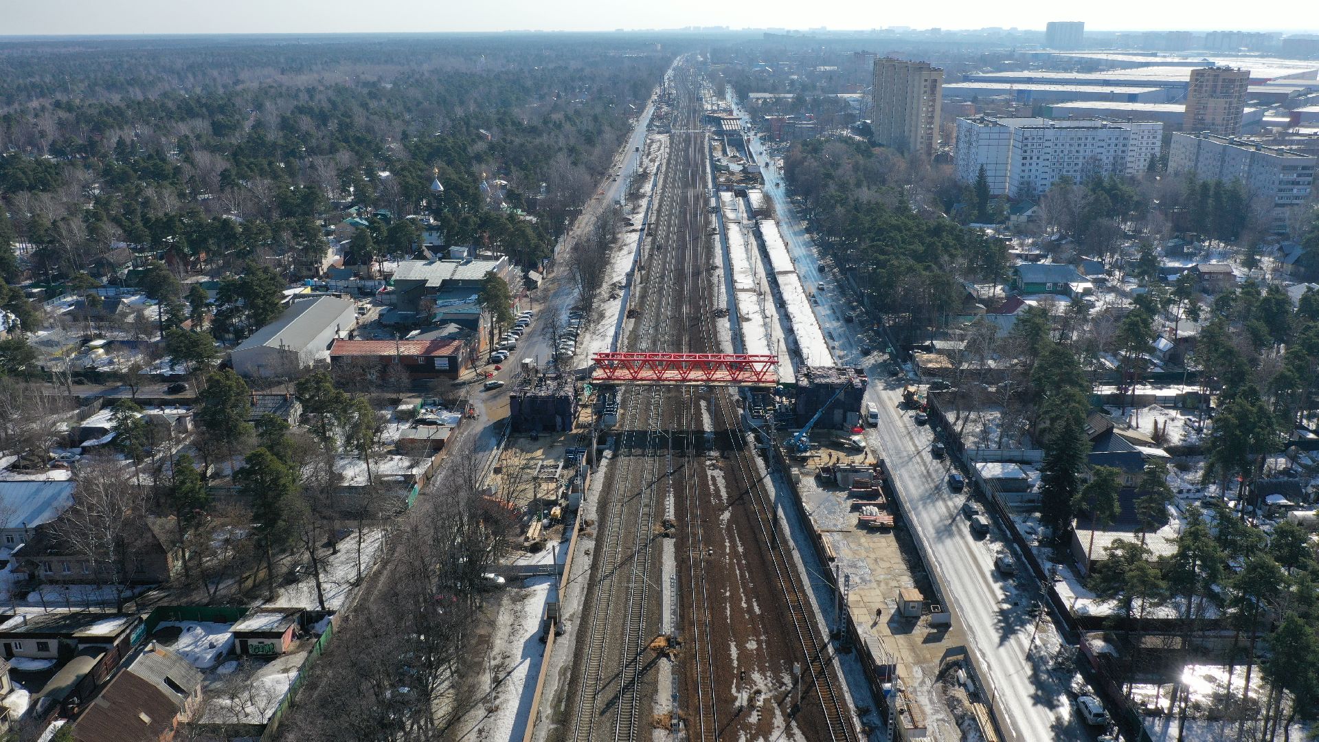переход, раменское, жд,видео с коптера,