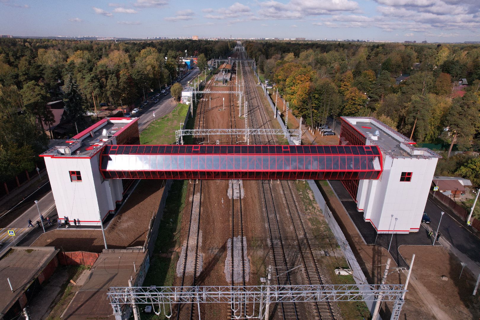 переход, раменское, жд,видео с коптера,