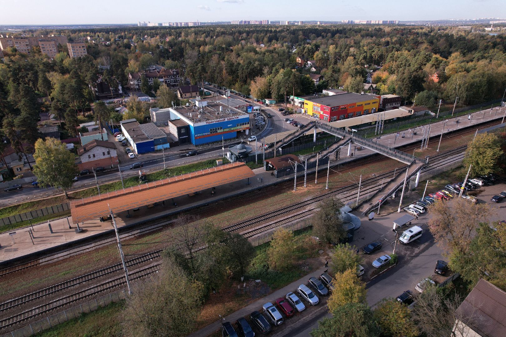 переход, раменское, жд,видео с коптера,