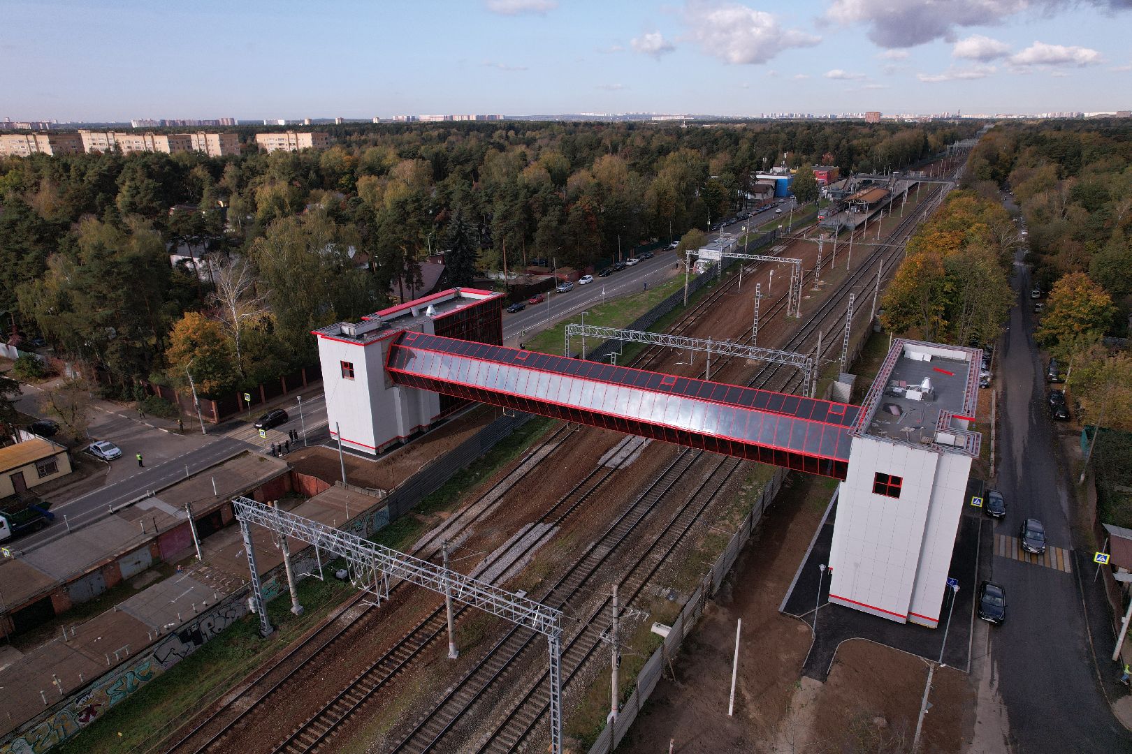переход, раменское, жд,видео с коптера,